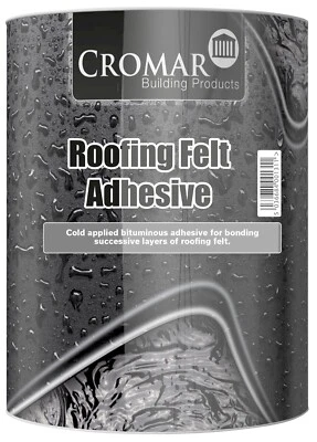 CROMAR ROOFING FELT ADHESIVE SUCCESSIVE LAYERS OF ROOFING 1/2.5/5/25LTRS