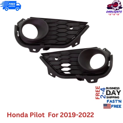 Fits Honda Pilot Fog Light Trim For 2019-2022 Front Left & Right Side Set 2pc - Image 1 of 4