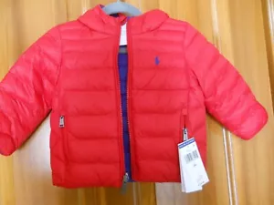 NWT Ralph Lauren REVERSIBLE 18 Month Red or Blue Puffer Jacket, Polo Icon $135 - Picture 1 of 5