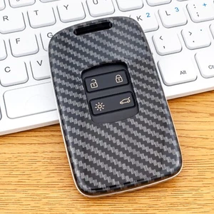 Funda protectora con llavero inteligente de plástico ABS fibra de carbono para Renault Arkana Captur - Imagen 1 de 9
