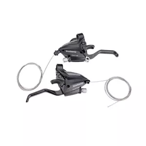 SHIMANO MTB Brake Shifter Set Brake Levers&Shift Levers EF500-7 3x7S Black - Picture 1 of 10