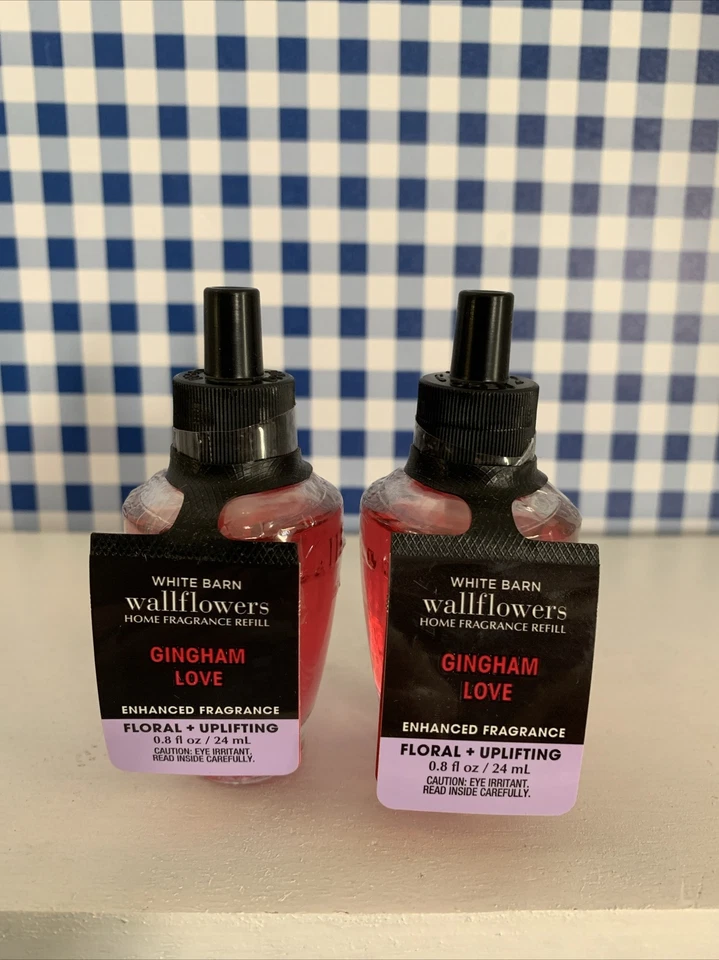 Two (2) Wallflowers ~ GINGHAM LOVE ~ With Essential Oils~ Bath & Body Works - Image 1 of 1