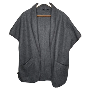 Suéter Talula Mujer Mezcla Lana Frente Abierto Gris XXS/XS Carrera Acogedor Gran Tamaño Foto 1 de 4