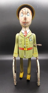 VINTAGE G. I. JOE AND THE K-9 PUPS UNIQUE ART TIN LITHO WIND UP TOY USA - Picture 1 of 13