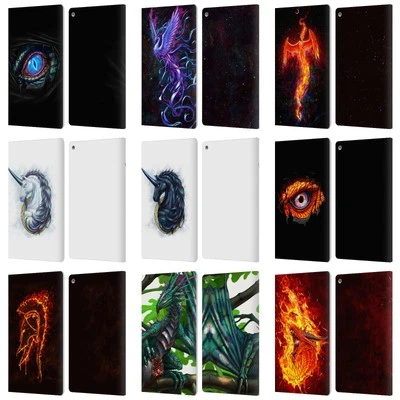 OFFICIAL CHRISTOS KARAPANOS MYTHICAL LEATHER BOOK WALLET CASE FOR AMAZON FIRE - Image 1 of 4