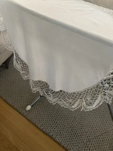 vintage crochet tablecloth handmade - Picture 1 of 13