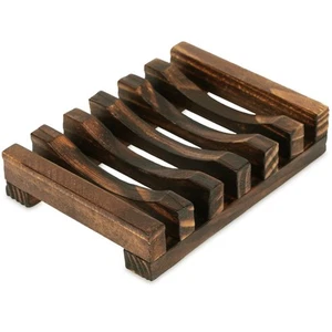 Wooden Soap Dish Soap Saver Holder Soap Tray for Bathroom Shower Rectangular ... - Picture 1 of 6