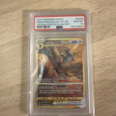 2023 SECRET #GG68 FULL ART/ORIGIN FORME DIALGA VSTAR PSA 10 - Image 1 of 2