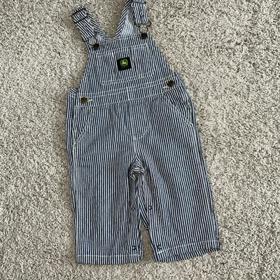 Комбинезон John Deere в синюю белую полоску для мальчиков размер 12 месяцев новый без ценников - Изображение 1 из 2
