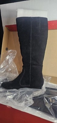 Botas hasta la rodilla Ana Concord talla 8m negras parte inferior plana Foto 1 de 4