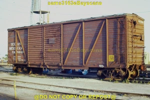 ORIGINAL SLIDE TEXAS MEXICAN RR OSB WOOD BOXCAR 9843 CORPUS CHRISTI TX 1972 - Picture 1 of 1