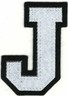 Lowercase Letter A Felt Patch Small White Black Block Letterman Lot Of