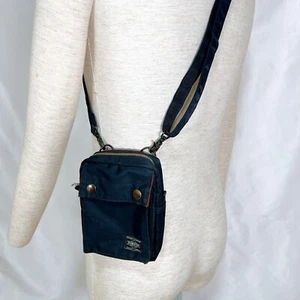 Yoshida Porter L-fine Shoulder bag pouch Black Good Condition - Picture 1 of 20
