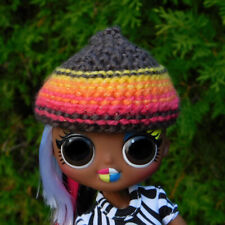 Cute Crochet Pointy Fall Colors Hat - Fits LOL OMG Fashion Dolls