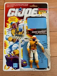 G.I. Figura Joe Snow Serpent V1 + tarjetero vintage sin cortar - Imagen 1 de 4