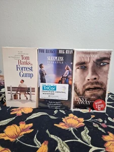 Cast Away Tom Hanks -Very Rare Blue Tape Bundle Forest Gump And Sealed Sleepless - Picture 1 of 10