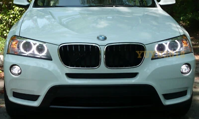 LED halo ring for BMW X3 F25 2010-2014 headlight angel eye Devil Demon DRL lamp - Imagem 1 de 4