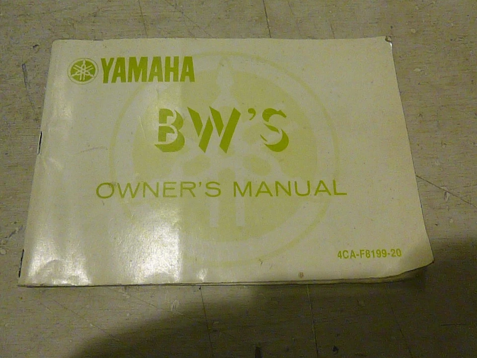 Yamaha BW'S Owners Manual 1st Edition Dated 1991 Genuine Part 4CA-F8199-20 Used - Image 1 of 4