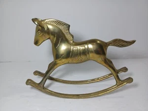 Vintage Brass Rocking Horse Made in India  - Picture 1 of 7