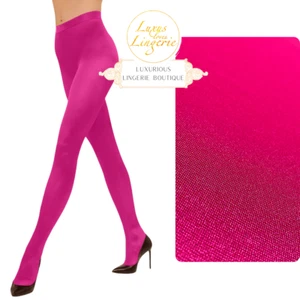 Satin De Luxe Tights by Wolford Pink Pantyhose with Lots of Shine Opaque - Picture 1 of 12