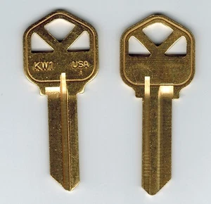 10 Kwikset KW1 Brass Key Blank - Picture 1 of 1