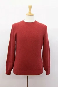 NWT$2195 Brunello Cucinelli 100% Cashmere Rib Knit Crewneck Sweater 50/40US A201 - Picture 1 of 7