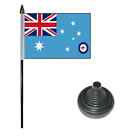 Australia Raf Ensign 6" X 4" Desk Table Flag With Black Plastic Cone Base