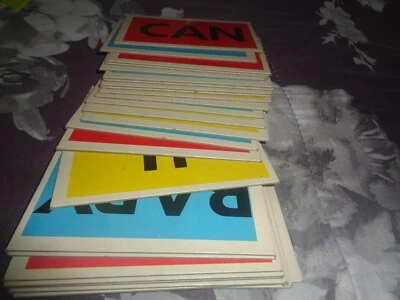 SCRABBLE ALPHABET GAME Replacement Parts 27 WORD CARDS ONLY 2 SIDED 1972 Selchow - Image 1 of 4