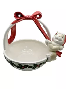 Vintage Fitz and Floyd Christmas 1984 Happy Bunny Korb selten - Bild 1 von 7