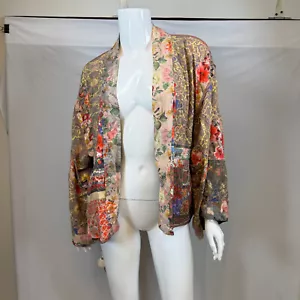 Neu mit Etikett Johnny Was Wende Kallaway Pathchwork Flora Kimono Jacke Seitentasche XS - Bild 1 von 23