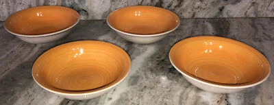 Royal Norfolk 7 1/2" Bowls Soup Cereal Set Of 4 Yellow/Orange(New)RARE-SHIP24HRS Foto 1 de 4