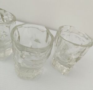 4x Branca Milano Italy Italian Melting Ice Shot Glasses 2cl 5.9cm Bar Man Cave