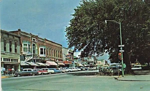 Hiawatha KS Oregon Street Storefronts Rexall Drug Storefronts Postcard - Picture 1 of 2