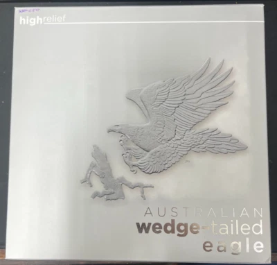 2014 "P" Australia Wedge Tailed EAGLE 5oz Silver HIGH RELIEF $8 PCGS PR69DCAM - Image 1 of 4