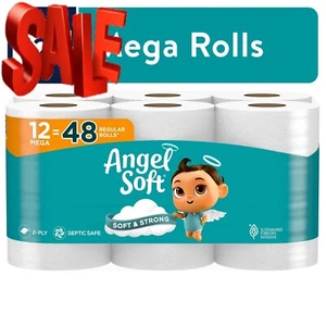 Angel Carta Igienica Morbida a 2 Strati, 12 Mega Rotoli - Foto 1 di 5