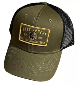 Mack Trucks Olive/Black Mesh Retro Patch Cap/Hat - Picture 1 of 1