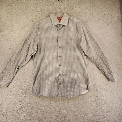 Camisa Tallia Para Hombre Mediana 16 32/33 Manga Larga Abotonada Performance Tech Vestido Foto 1 de 4