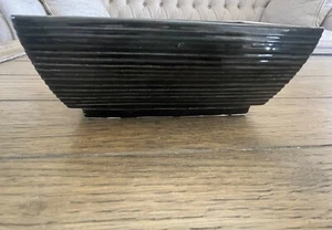 McCoy Pottery Vintage Black  Textured Ceramic Planter Rectangular USA 5026 - Picture 1 of 11