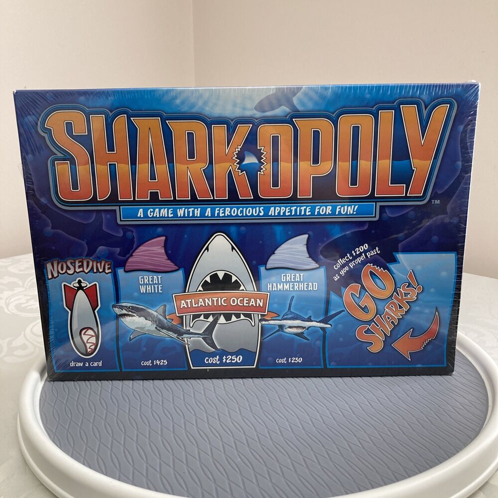 Sharkopoly Board Game Brand New Sealed by Late For The Sky - 2-6 Players! FUN!