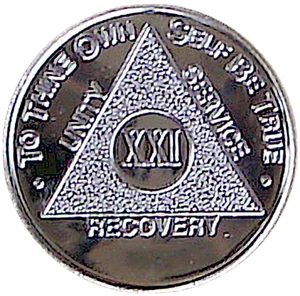 21 Year Silver Plated AA Anniversary Medallion - SILAA - Picture 1 of 2