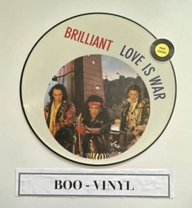 BRILLIANT ~ LOVE IS WAR ~12" PIC DISC FOOD (1986) MINT POP SYNTH UK NM - Picture 1 of 5