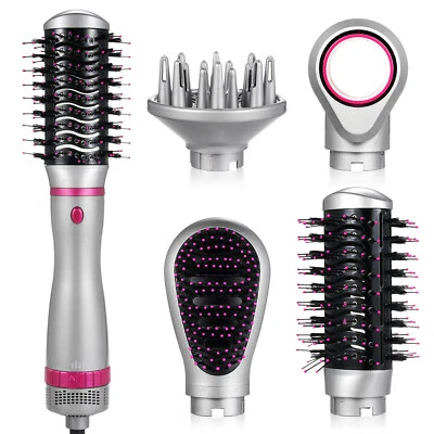 Four-in-one Hot Air Comb Home Use Straight Hair Curly Hair Blow Dryer Comb T8R9 Foto 1 de 4