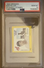 1988 Grenada Baseball Stamps Bob Feller PSA 10 GEM MINT POP 1 HOF Indians