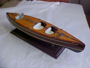 ~ Vintage Chris Craft Mahogany Triple Cockpit Model Speed Boat 24" ~ - Picture 1 of 17