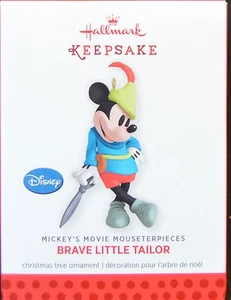 Hallmark 2013 - Brave Little Tailor - 2do en piezas de ratón de la película de Mickey - sin usar, en caja - Imagen 1 de 3