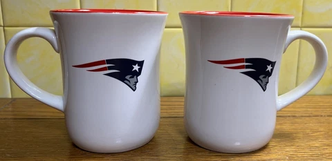 New England Patriots Coffee Mugs Set of 2 - Patriots Coffee Mugs Large - NEW Cover