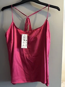 M&S Cami Top Size Medium 12-14 Boutique Cerise Summer Holiday - Picture 1 of 10