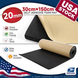 59"x12" Foam Padding Sheet Self Adhesive 20MM Thick Neoprene Insulation Foam - Picture 1 of 24