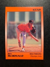 Ben McDonald 1990 STAR COMPANY Olympic Info Card #4 of 11  BALTIMORE ORIOLES