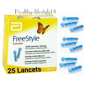 Abbott Freestyle LANCETS - 1 x 25 Lancets 28 Gauge Brand new 